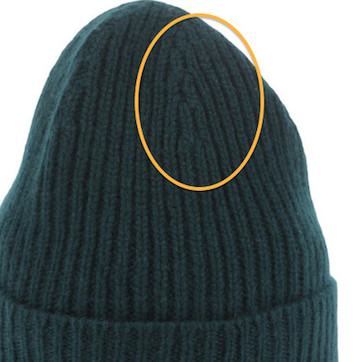 fully fashioned beanie hat - William Lockie