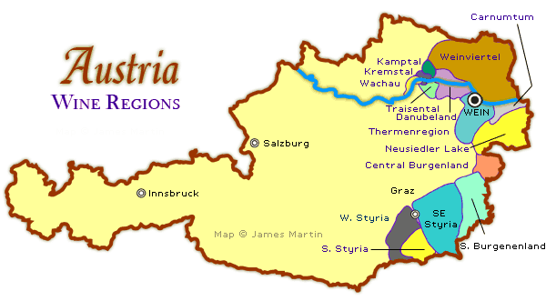 Винная карта Австрии