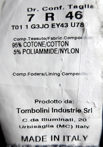 Tombolini-label